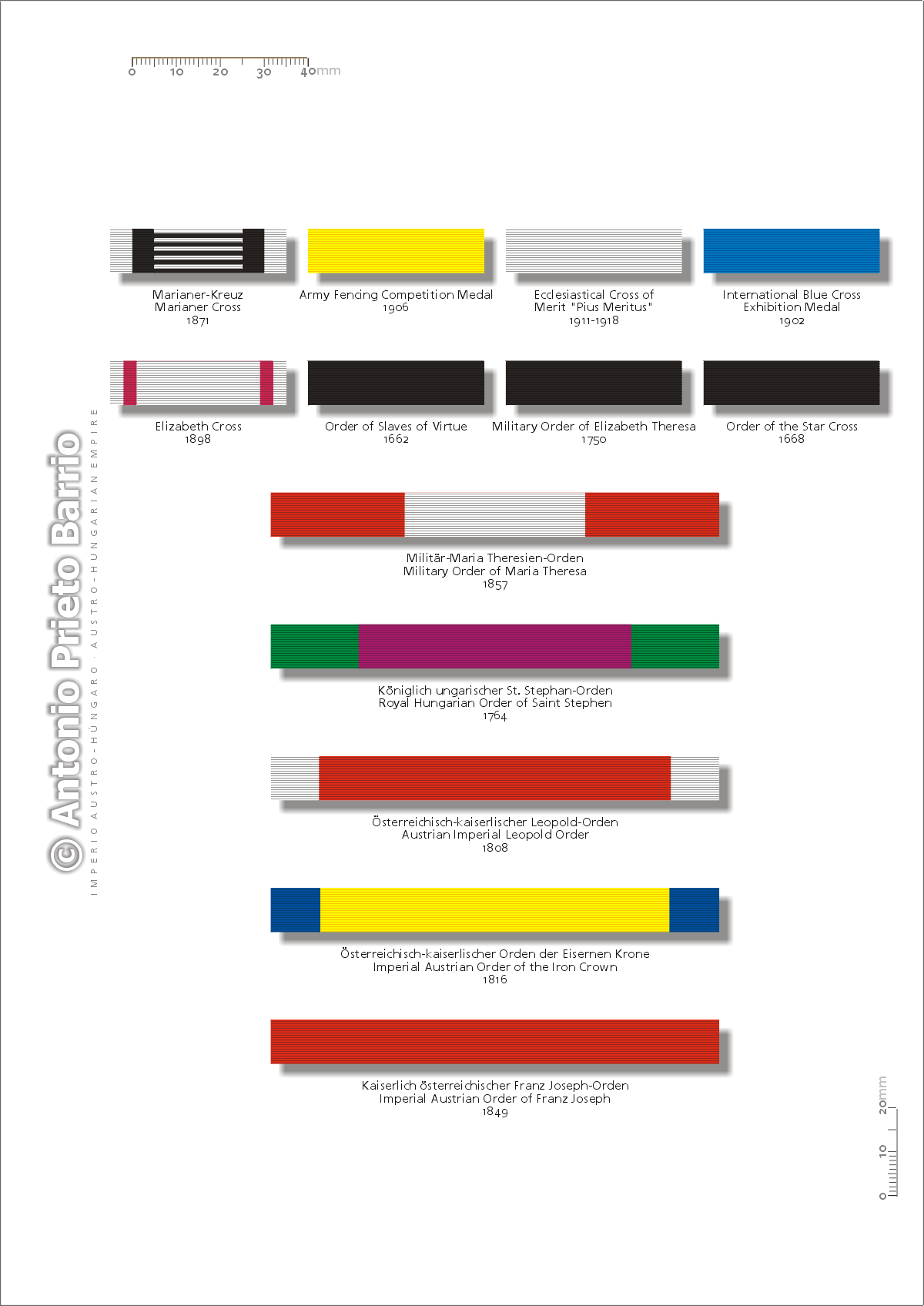 LÁMINAS, Cintas, ribbons, Rubans (Antonio Prieto Barrio)